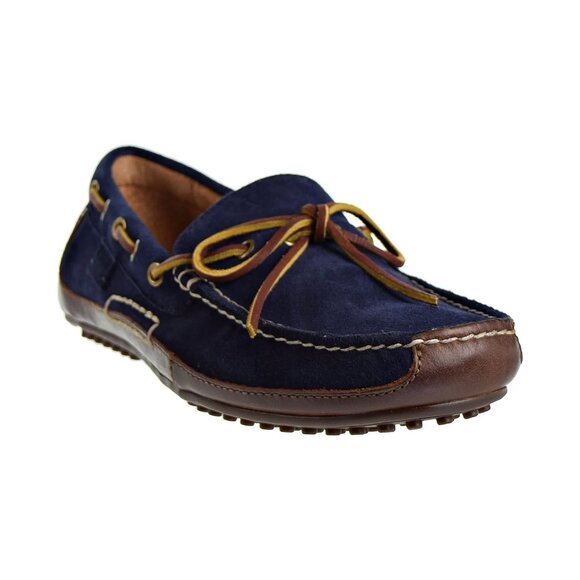 Polo Ralph Lauren Wyndings Slip-On-Driving Men's Loafers Tan/Newport Navy - Picture 2 of 5